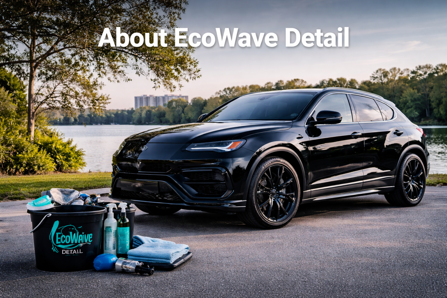 Mobile car detailing in Lake Nona, FL by EcoWave Detail with a professionally detailed luxury SUV